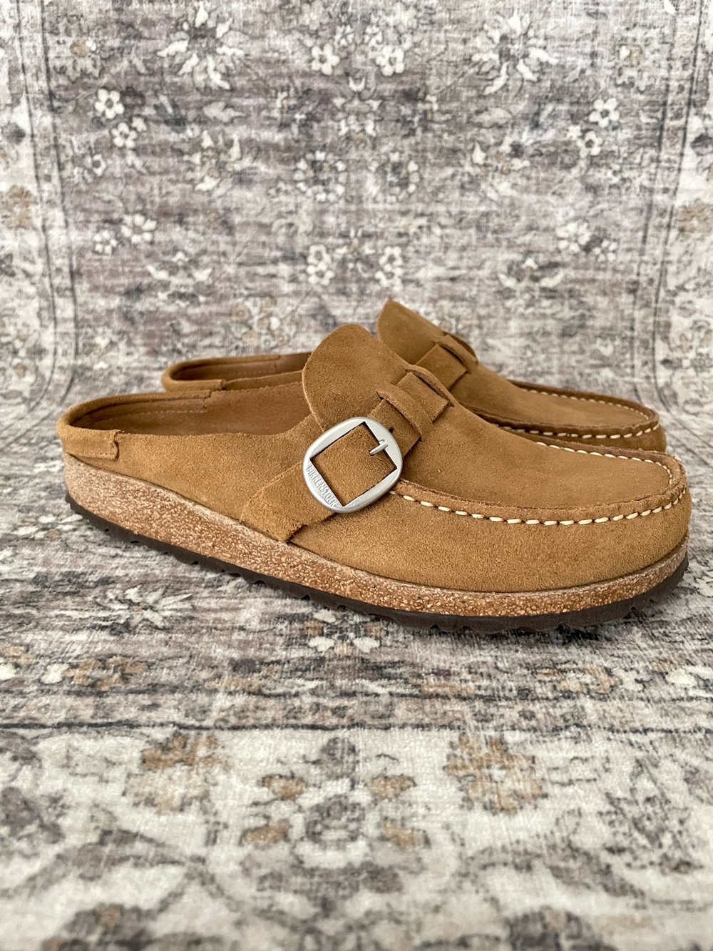 Birkenstock Buckley Slip On Clog Tea Suede 39 Womens Size 8 - Picture 9 of 12